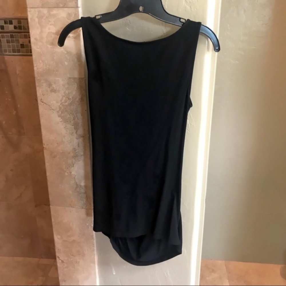 Express Black Draped Rhinestone Top - Picture 2 of 2